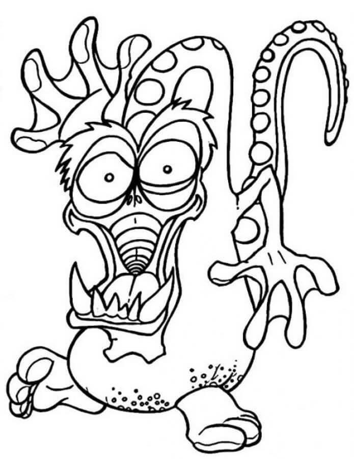 Dibujo de Monstruo Impresionante para Colorear