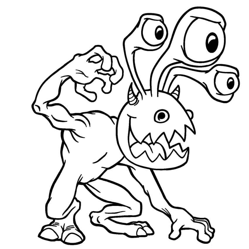 Dibujo de Monstruo Imprimible para Colorear
