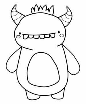Dibujo de Monstruo Normal para Colorear