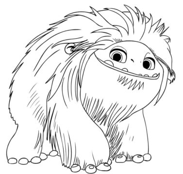 Dibujo de Monstruo Peludo para Colorear