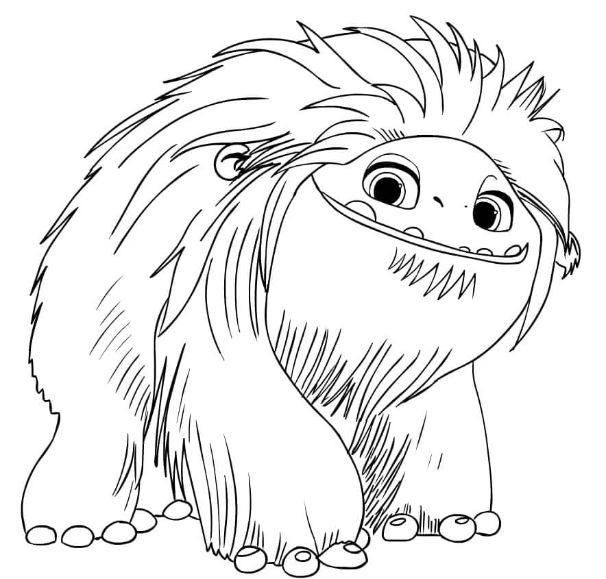 Dibujo de Monstruo Peludo para Colorear