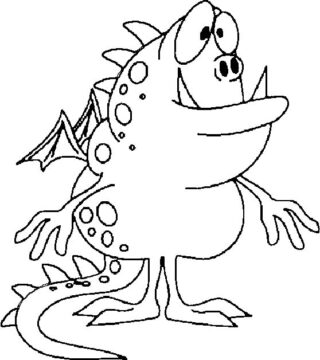 Dibujo de Monstruo Perfecto para Colorear