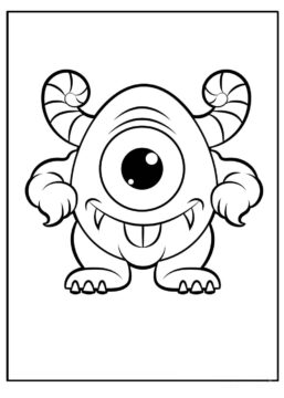 Dibujo de Monstruo Simple para Colorear