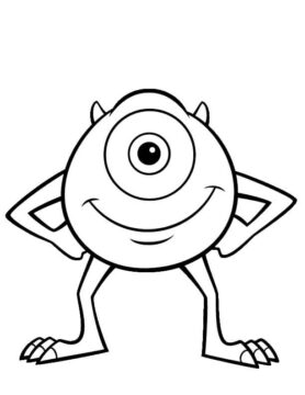 Dibujo de Monstruo Sonriendo para Colorear