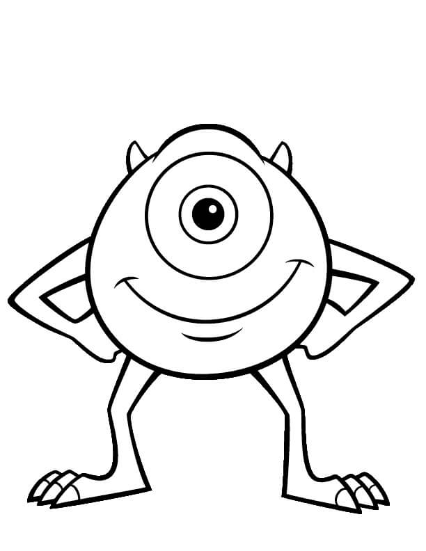 Dibujo de Monstruo Sonriendo para Colorear