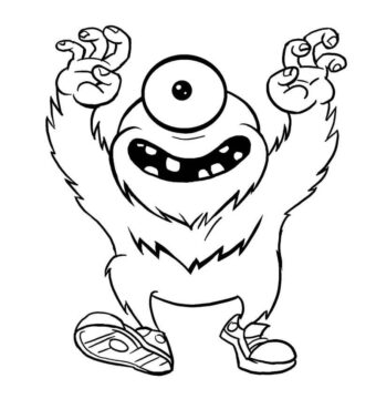 Dibujo de Monstruo Tuerto para Colorear