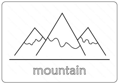 Dibujo de Montaña Simple para Colorear