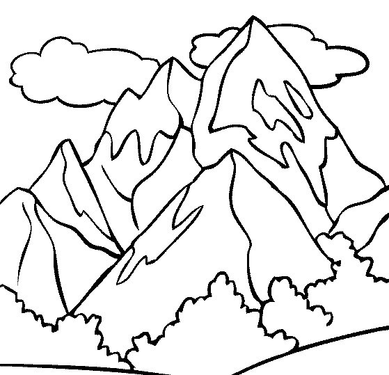 Dibujo de Pico de la montaña para Colorear