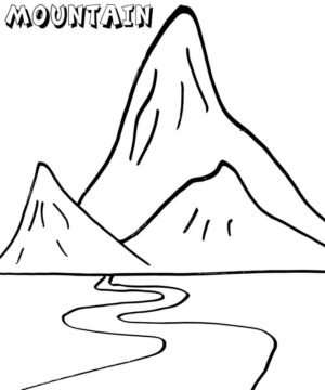 Dibujo de Tres montañas para Colorear