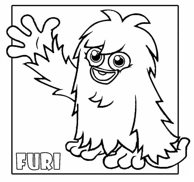 Dibujo de Furi From Moshi Monsters Coloring Page para Colorear