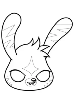 Dibujo de Moshi Monster Mask Coloring Page para Colorear