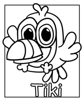 Dibujo de Tiki Moshi Monsters Coloring Page para Colorear