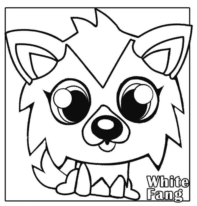 Dibujo de White Fang Moshi Monsters Coloring Page para Colorear