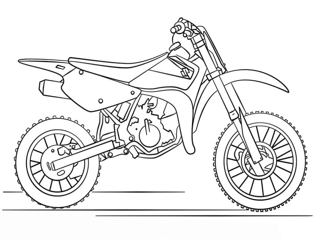 Dibujo de Bici de la Suciedad de Suzuki para Colorear