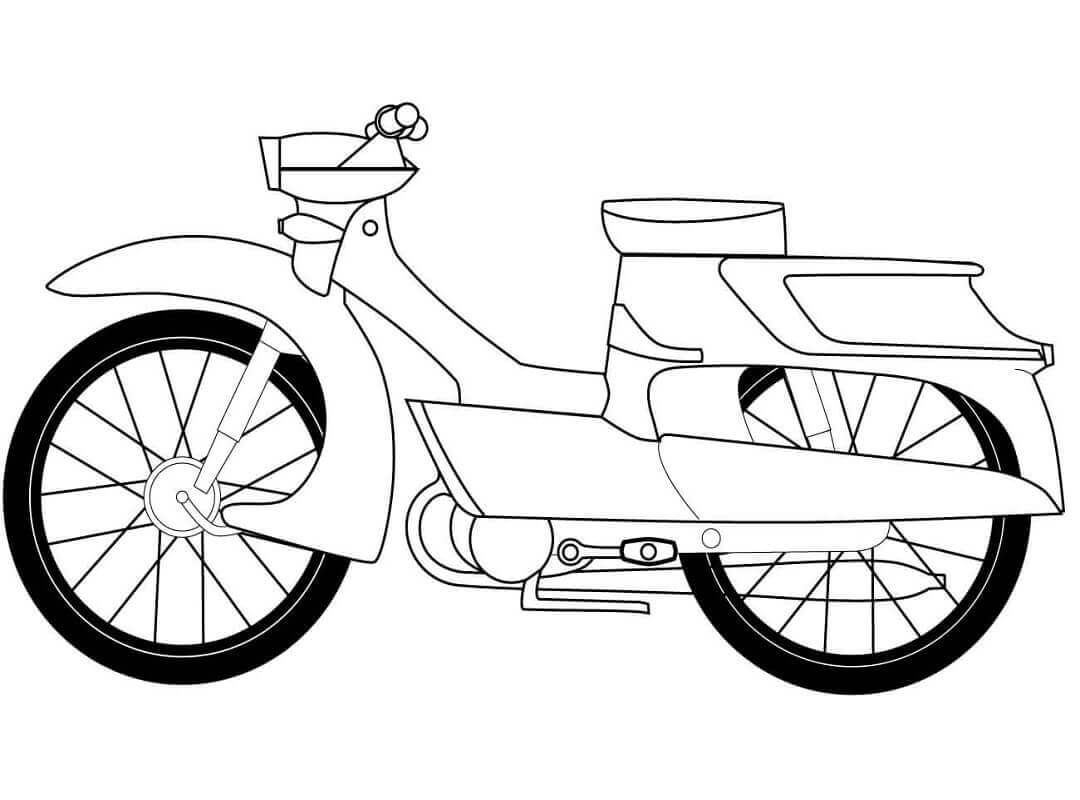 Dibujo de Ciclomotor para Colorear
