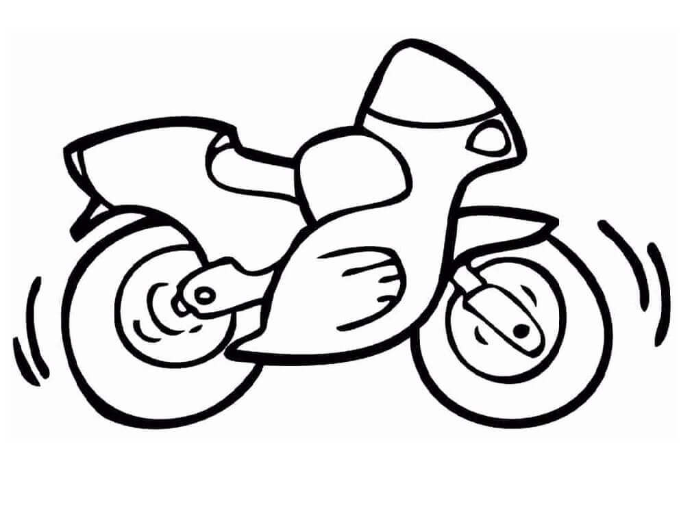 Dibujo de Linda Motocicleta para Colorear
