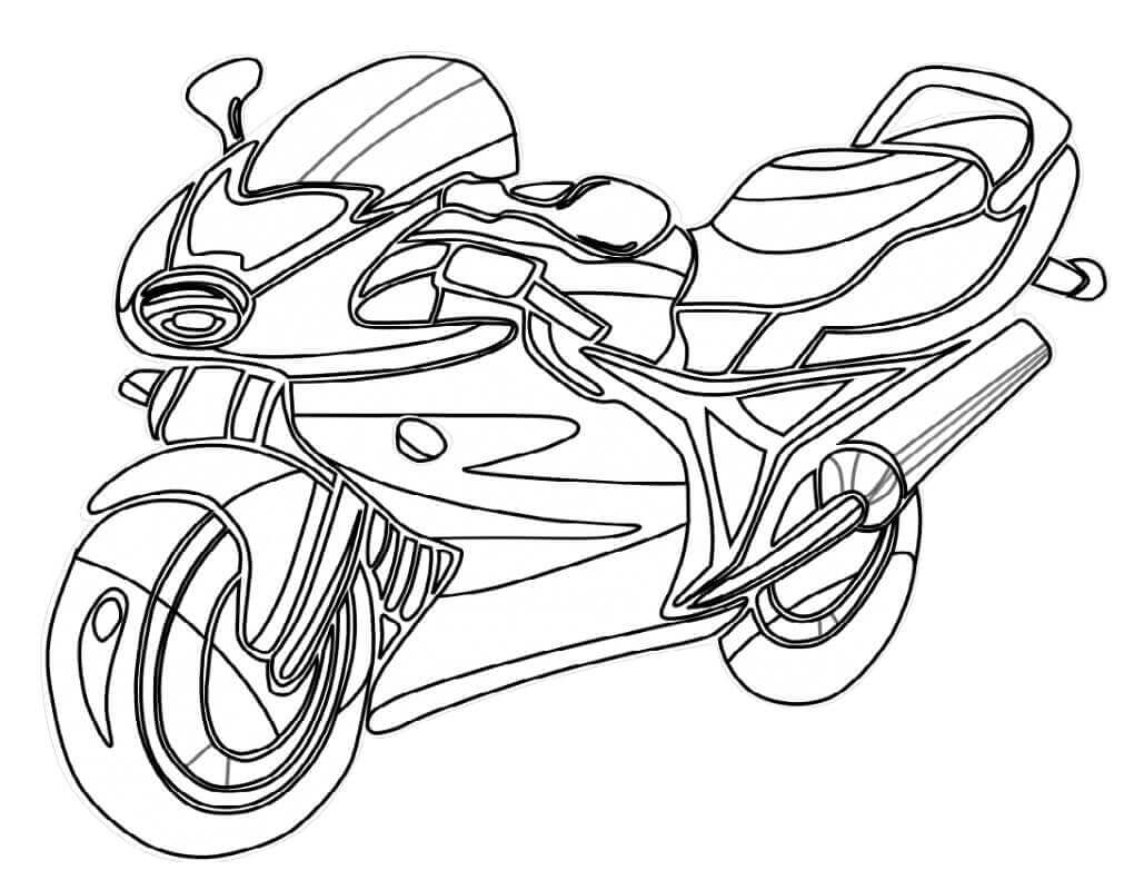 Dibujo de Motocicleta 1 para Colorear