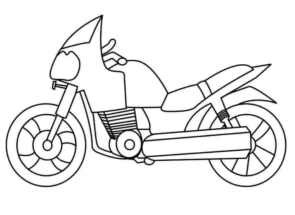 Dibujo de Motocicleta 2 para Colorear