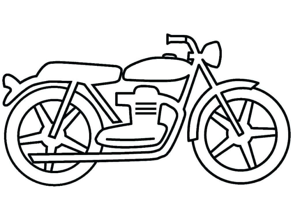 Dibujo de Motocicleta 3 para Colorear