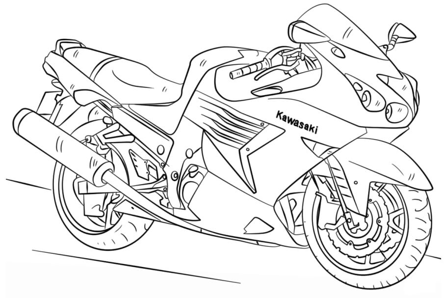 Dibujo de Ninja Zx 14 para Colorear