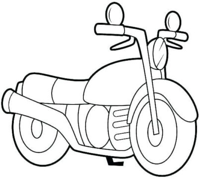 Dibujo de Una Moto Normal para Colorear