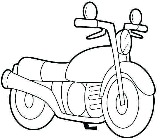 Dibujo de Una Moto Normal para Colorear