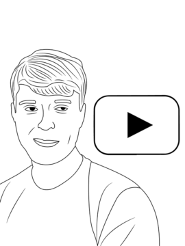Dibujo de Página para Colorear de Mr Beast y Canal de Youtube para Colorear