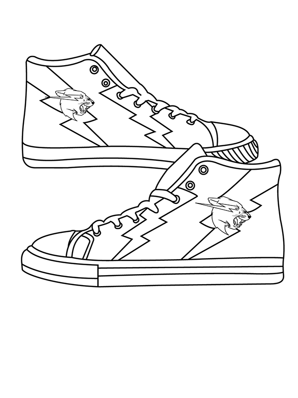 Dibujo de Página para Colorear de Zapatos de Mr Beast para Colorear