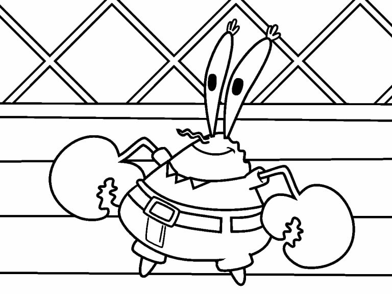 Dibujo de Buen Sr Cangrejo para Colorear