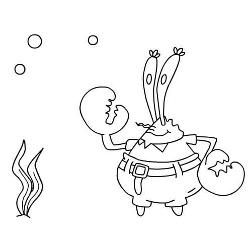 Dibujo de Don Cangrejo Asombroso para Colorear