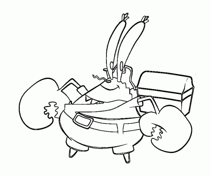 Dibujo de Don Cangrejo Imprimible para Colorear