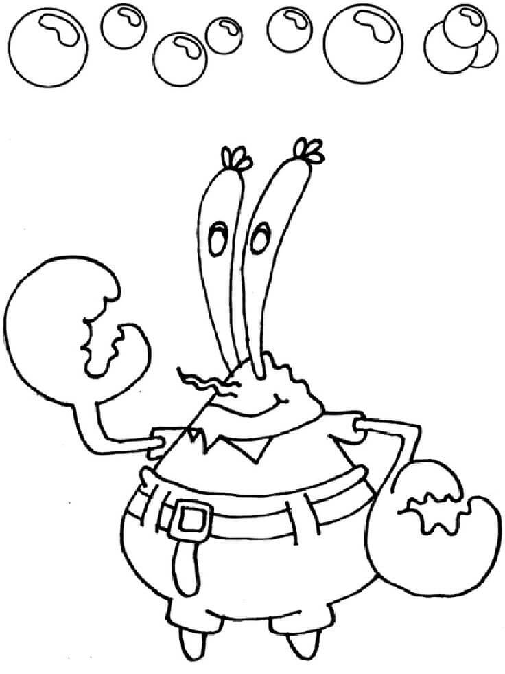 Dibujo de Don Cangrejo Luchando para Colorear