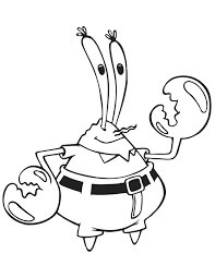 Dibujo de Don Cangrejo Sonriendo para Colorear