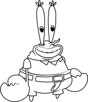 Dibujo de Gran Sr Cangrejo para Colorear