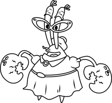 Dibujo de Sra Betsy Krabs para Colorear