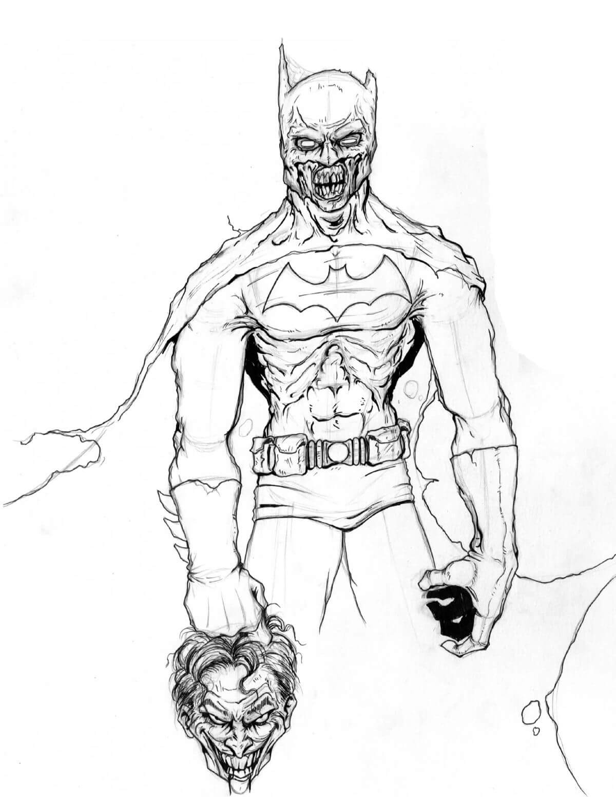 Dibujo de Batman No Muerto para Colorear