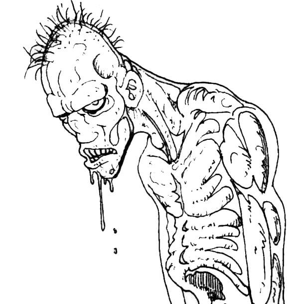 Dibujo de Cara No Muerta para Colorear