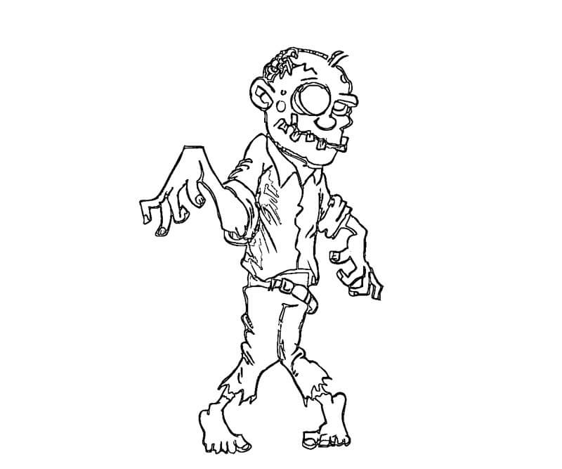 Dibujo de No Muerto Normal para Colorear