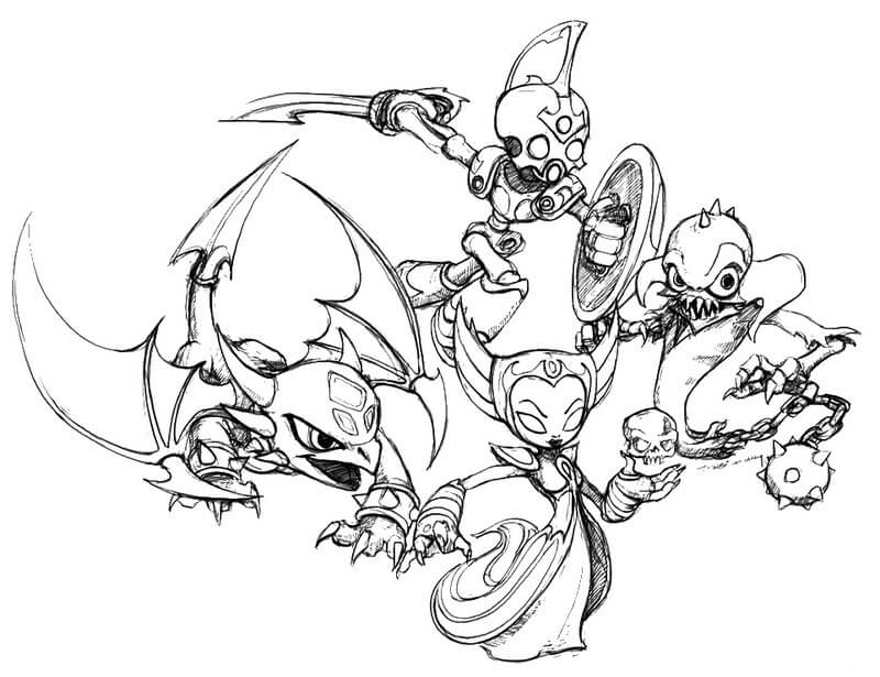 Dibujo de Skylanders Muertos Vivientes para Colorear