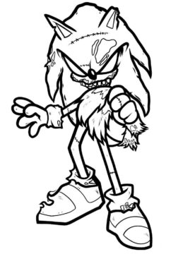 Dibujo de Sonic el No Muerto para Colorear