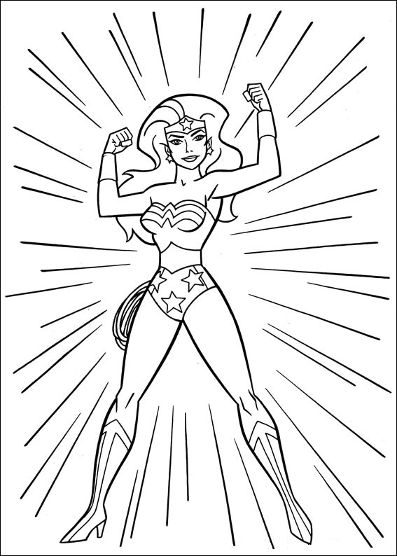 Dibujo de Mujer Maravilla Brillante para Colorear