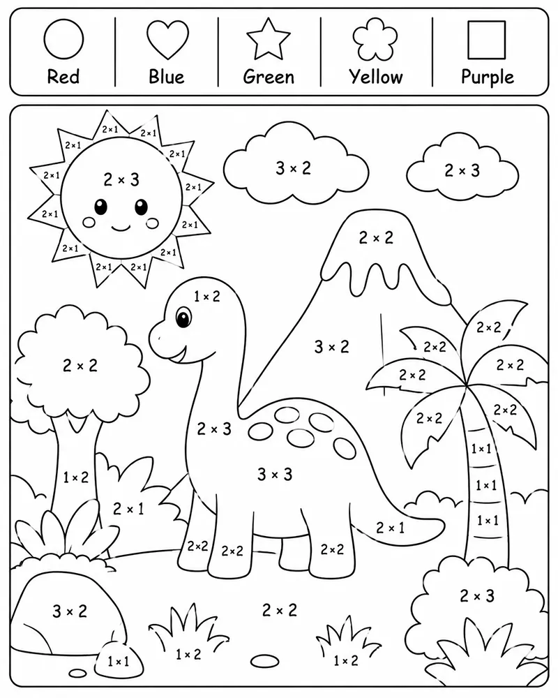 Dibujo de Dinosaurio página para Colorear