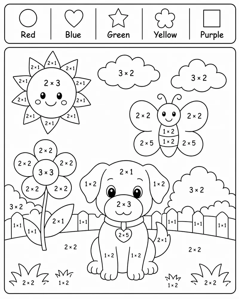 Dibujo de Perro Adorable página para Colorear