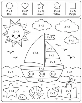 Dibujo de Velero página para Colorear