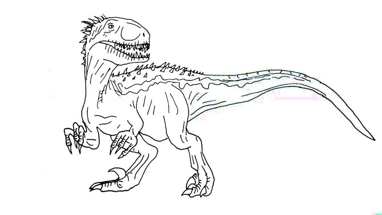 Dibujo de Indoraptor Aterrador para Colorear