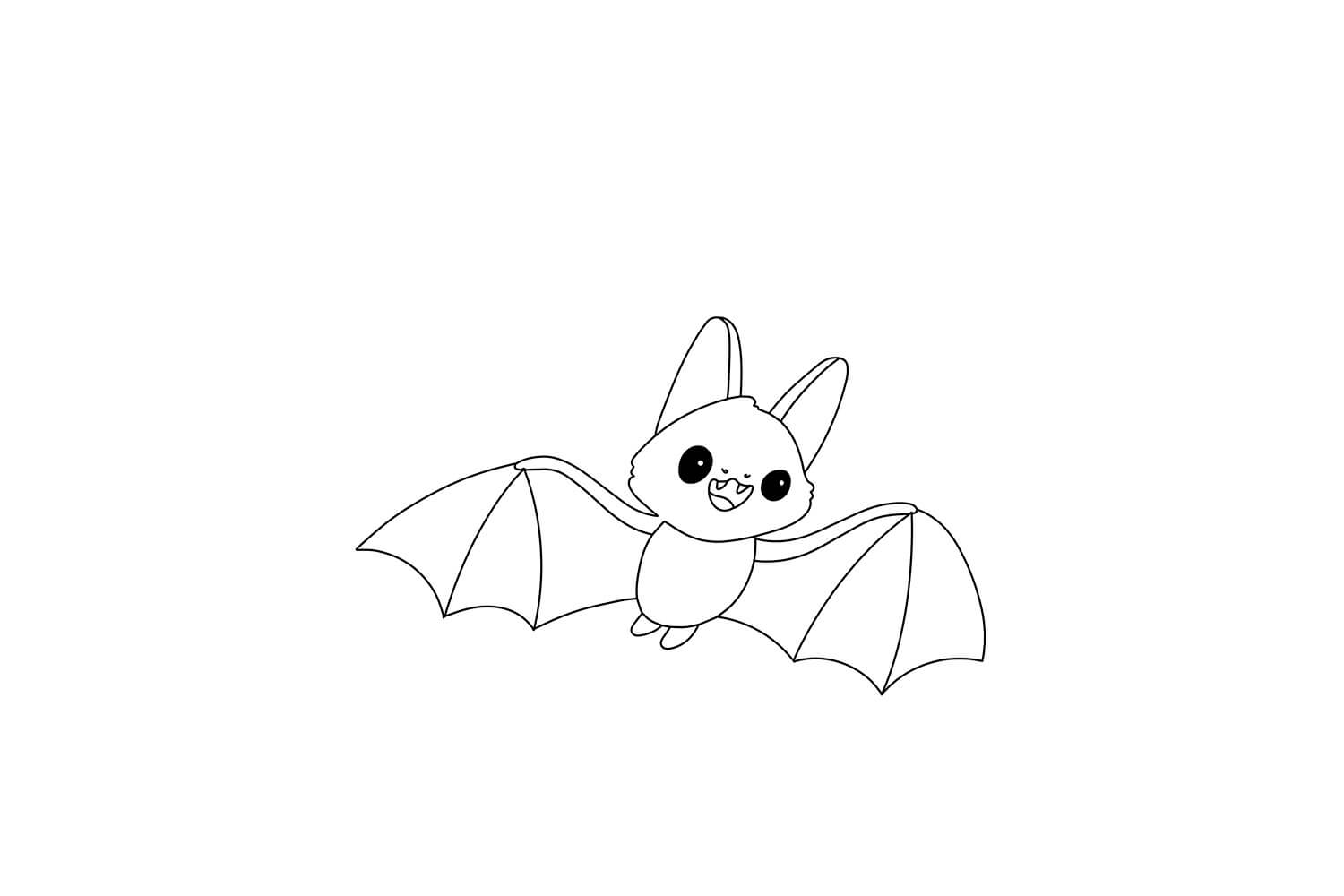 Dibujo de Buen Chico Murcielago para Colorear