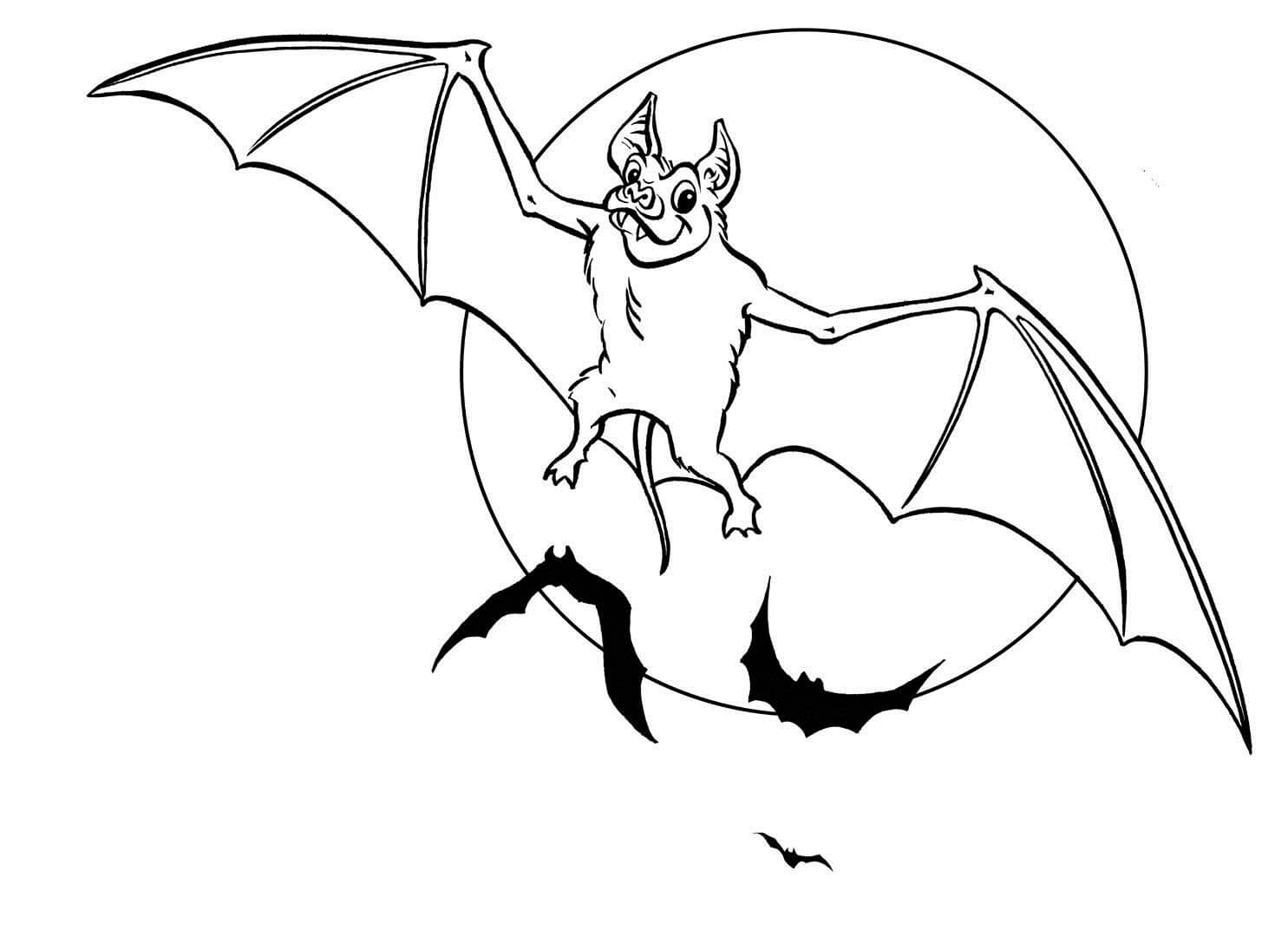 Dibujo de Buen Murcielago para Colorear
