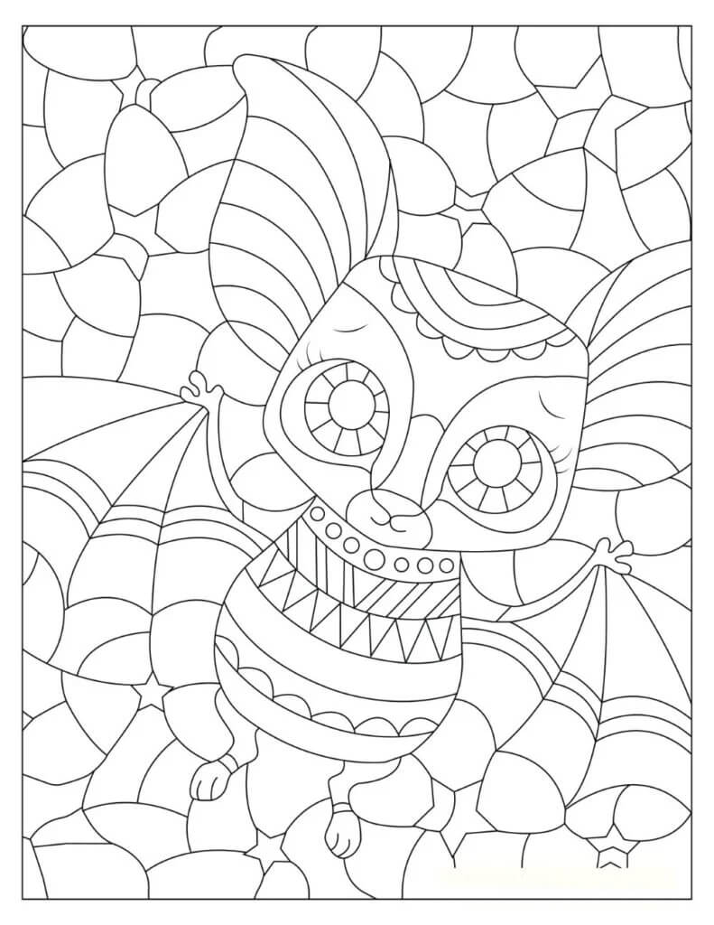 Dibujo de Mandala de Murcielago para Colorear