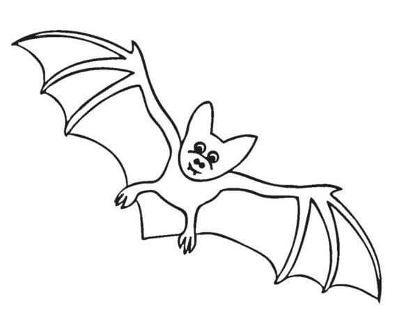 Dibujo de Murcielago básico para Colorear