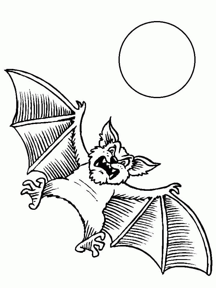 Dibujo de Murcielago Enojado para Colorear